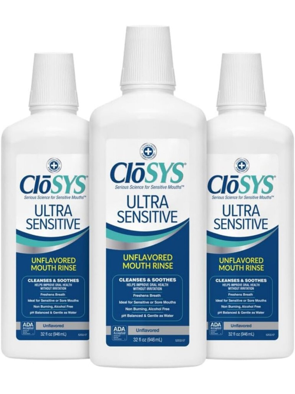 Ultra Sensitive Alcohol-Free Mouthwash, 32 Oz, 3 Pack - Gentle Oral Care